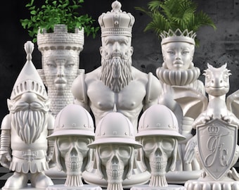 Fantasy Chess Set-For 3d print -Stl files