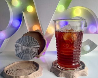 Tree Trunk Coasters Holder - Digital file-Stl file
