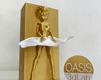 Scatola di fazzoletti di carta Marylin Monroe - File Stl - File digitale per la stampa 3D
