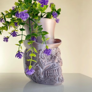 Sugar Skull Planter-Stl File -For 3d Printing