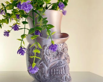 Sugar Skull Planter-Stl File -For 3d Printing