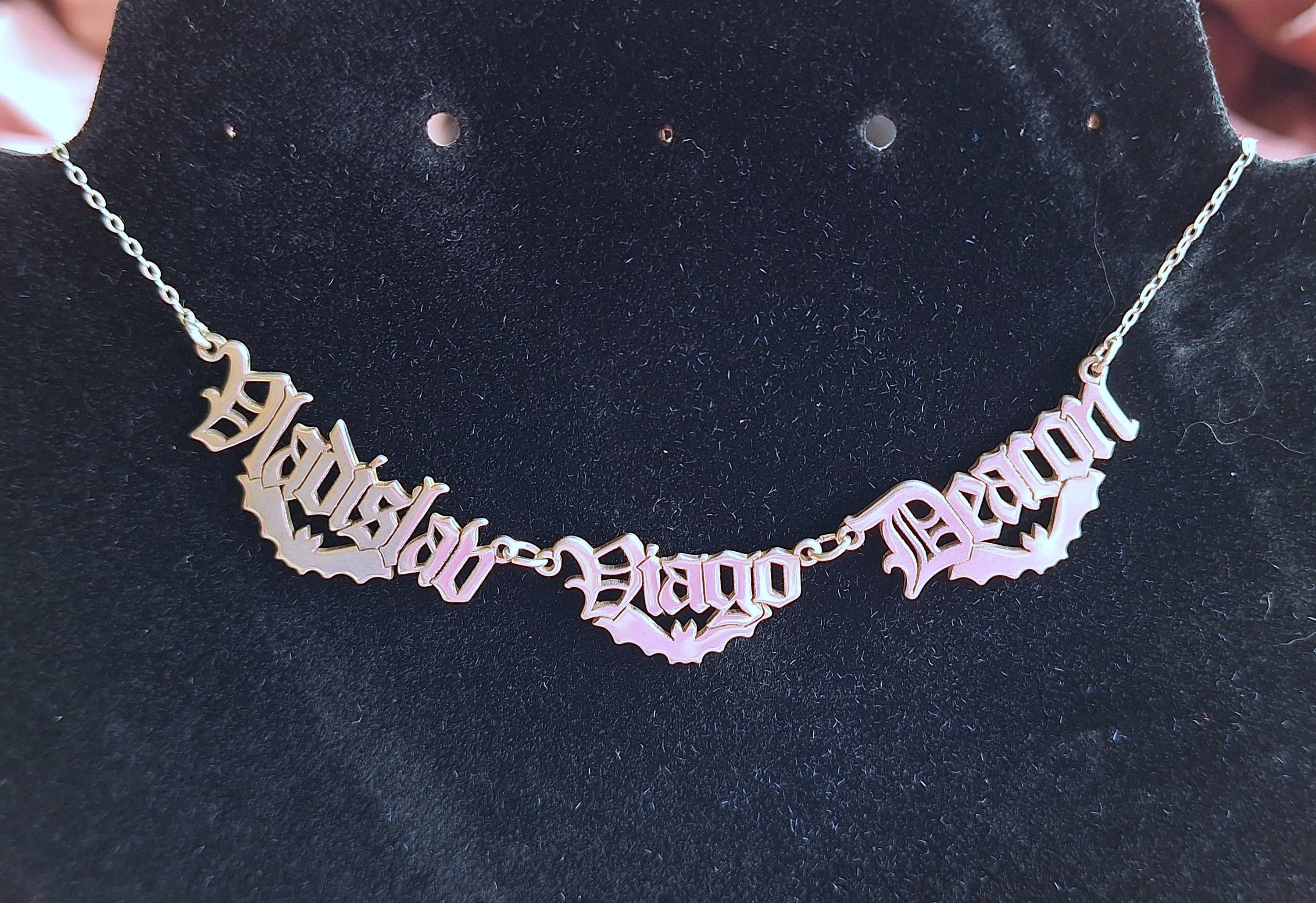Vampire Flatmates OOAK Character Name Necklace | What We Do in the Shadows