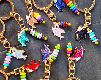 Hai LGBTQ+ Pride Perlen Anhänger Schlüsselanhänger - Anpassen
