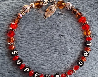 Superb Owl Beaded Charm Bracelet | What We Do in the Shadows