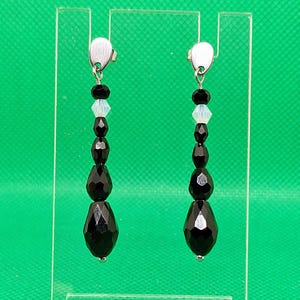 Venom Symbiote Inspired Beaded Drop Earrings