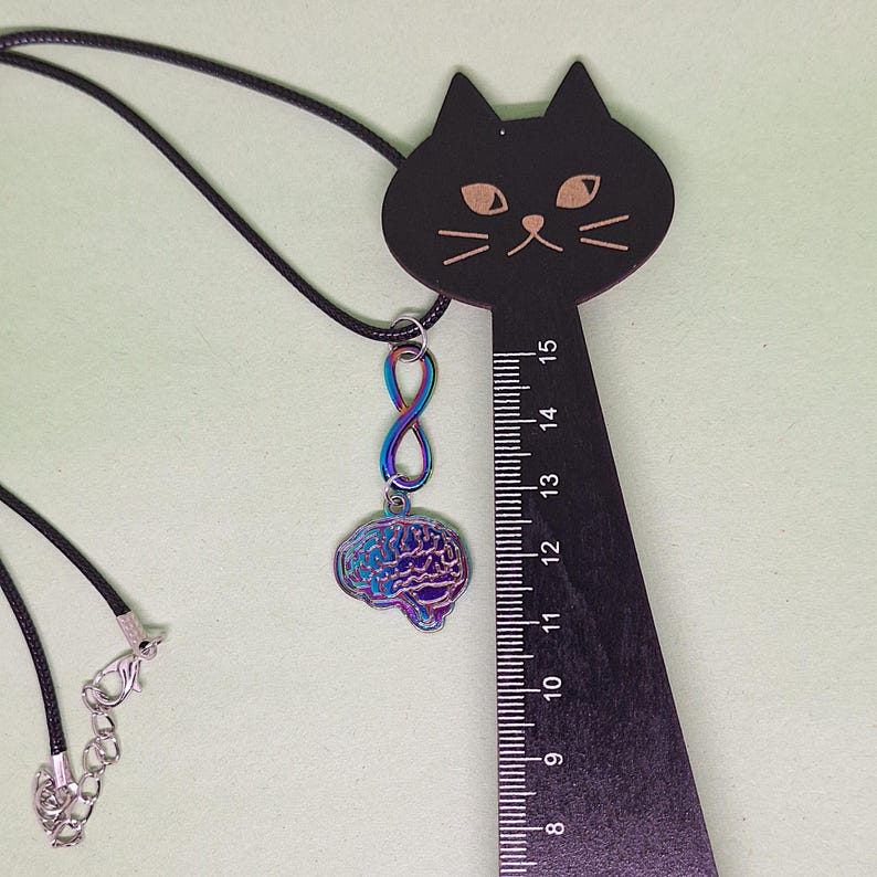 Infinity Symbol Ruler Neurodiversity Symbol Rainbow Brain Pendant Necklace | Neurodivergent ...