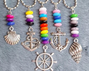 Collar con colgante de cuentas náuticas del orgullo LGBTQ+ - Personaliza