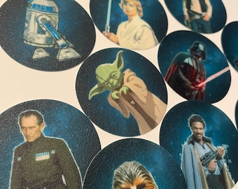 Star Wars Edible Images Toppers Cookies Oreos Cupcakes 2” 1&quot; |