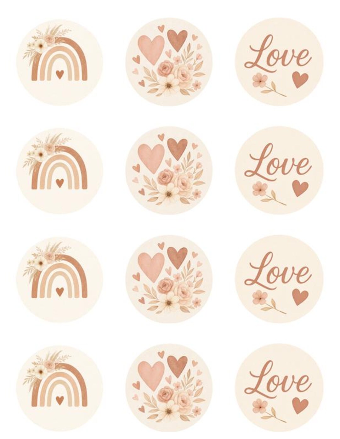 Boho Edible Toppers | Boho Edible Images | Boho Baby Shower | Boho ...