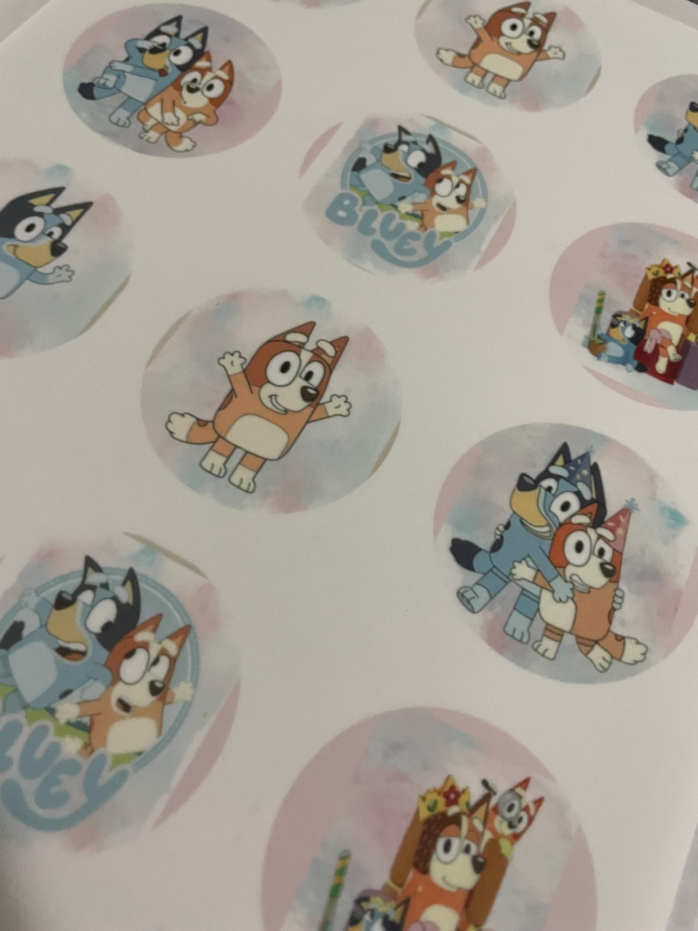 Bluey Frosting Toppers