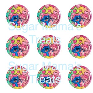 Blue Alien and Hawaiian Girl Edible Images| Cupcake, Oreo & Drink Images 1” 2” |
