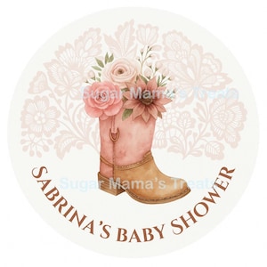 Baby Boot Edible Images | Boot Flowers Images | Baby Shower Boot Topper | Oreo Cupcake Toppers Drink Toppers 1&quot; 2&quot; |