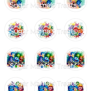 Inside Out Edible Images Toppers Cupcake Toppers Drink Toppers 1&quot; 2&quot; |