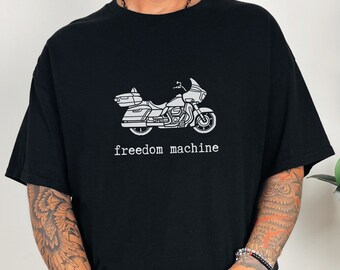 Freedom Machine Biker T-Shirt, Motorcycle Tee