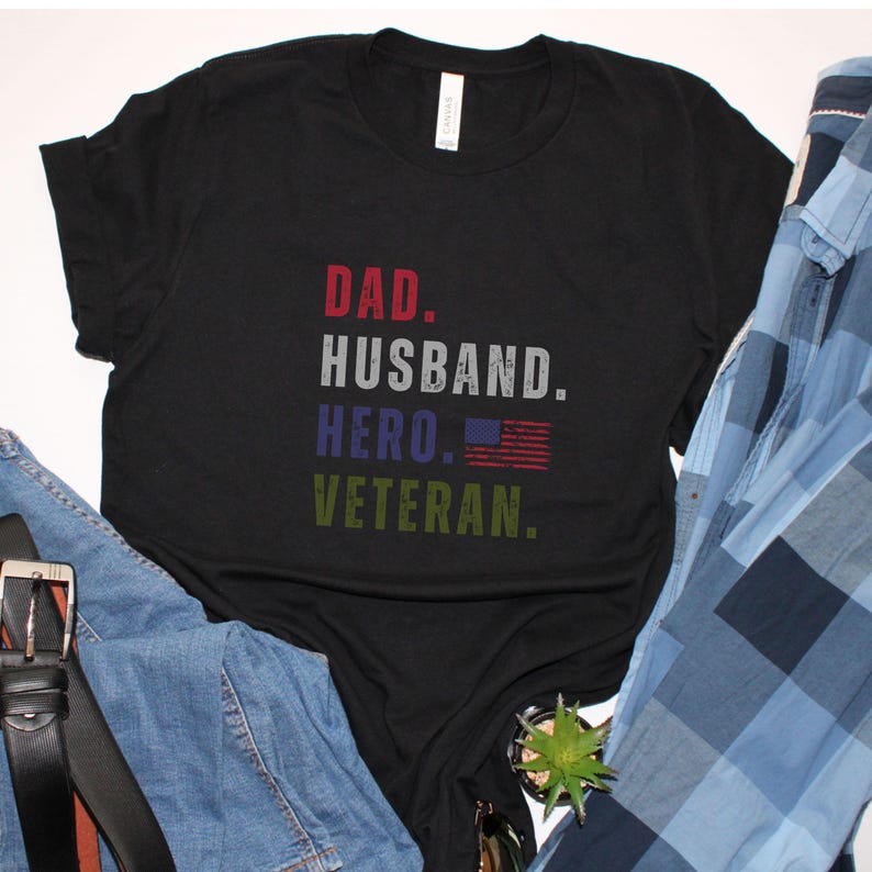 Veteran Dad Shirt, Military shirt for husband, USMC shirt, Army Dad, Patriotic Tee, USA Flag Shirt bild 6