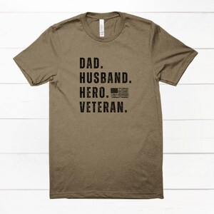 Veteran Dad Shirt, Military shirt for husband, USMC shirt, Army Dad, Patriotic Tee, USA Flag Shirt bild 2