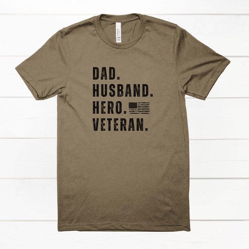 Veteran Dad Shirt, Military shirt for husband, USMC shirt, Army Dad, Patriotic Tee, USA Flag Shirt bild 2