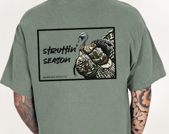 Comfort Colors® Struttin' Season Turkey Hunting Tshirt,  Thunderchicken shirt, Hunting Gift for Father's Day, Gobbler Tee