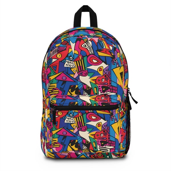 Comic pattern Vibrant Pattern Backpacks for Men Women Kids School Travel, Capacity School Backpacks