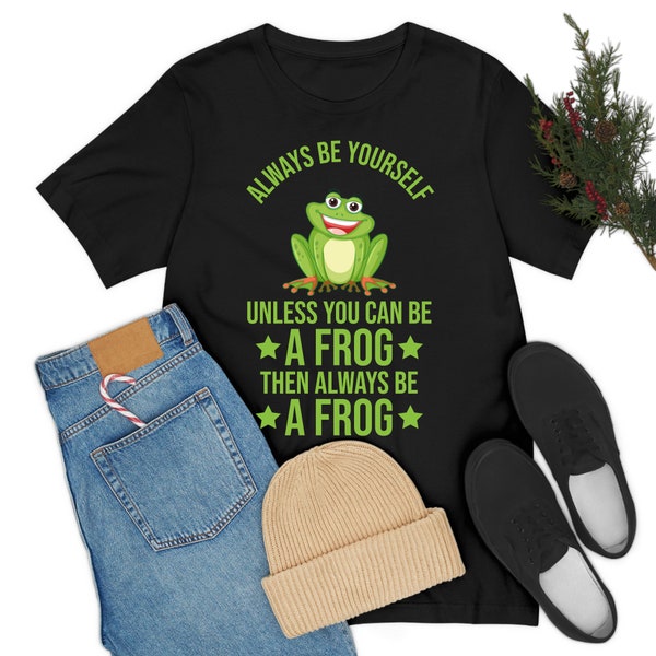 Frog Always Be Yourself Retro Vintage Men Women Amphibian T-Shirt