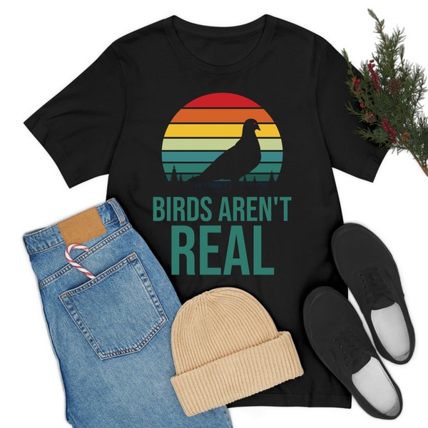 Funny Birds Are Not Real Shirt Retro Bird Watching Spies T-Shirt Men Women