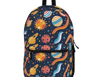 Planetary Parade Pattern Backpacks For Men Women Kids School Travel, Capacity School Backpacks