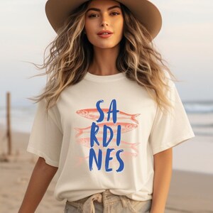 Comfort Colors Sardine T-Shirt: Beachy Nautical Fish Tee