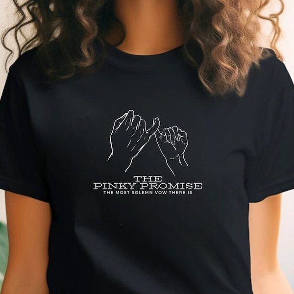 The Pinky Promise Aesthetic T-shirt | BFF Pinky Swear Gift | Pinky Promise Touching Hands Shirt for Best Friends