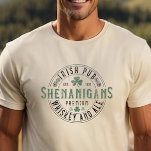 St Patrick&#39;s Day Irish Pub Unisex Tshirt | Matching St Patty&#39;s Tees | Shenanigans Irish Bar Shirt | St. Paddy Irish Shirt