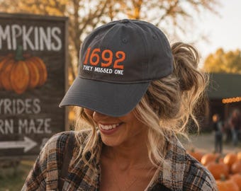 1692 Salem Witch Hat | Embroidered Halloween Dad Cap | Spooky Season Salem Mass | Witchy Dark Academia Hat