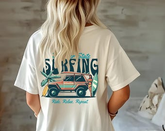 Saltwater State Surf Shirt | Retro Surf Tee for Beach Lovers | Vintage Coastal Wave Shirt | Summer Vacation Gift