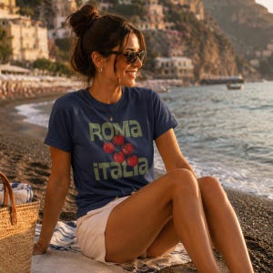 Roma Italia Shirt | Euro Summer Comfort Colors Tee | Italy Vacation Tshirt | Italian Girl Summer | Travel Shirt