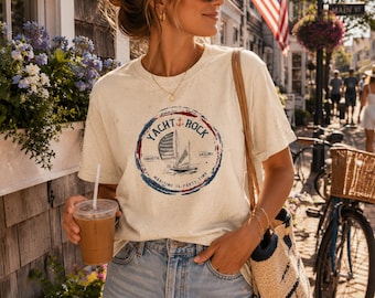 Yacht Rock Shirt | Coastal Sailing Tee for Boat Lovers | Nautical Summer Vacation Shirt | Lake Life Graphic Tee
