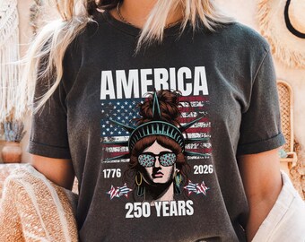Retro Statue of Liberty Comfort Colors Tee: America 250 Semiquincentennial