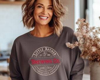 Cupid Brewing Co. Crewneck: Vintage Valentines Love Potion Sweatshirt