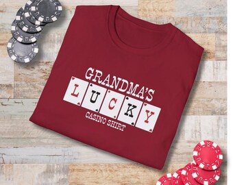 Lucky Grandma Shirt | Funny Grandma Tee for Casino | Vegas Trip Tshirt | Gambling Shirt Gift for Nana