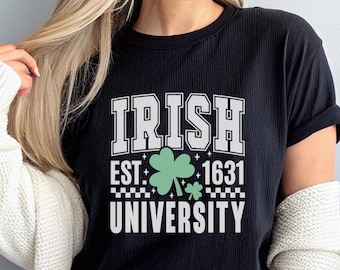 Retro Shamrock Comfort Colors Shirt: Irish St. Patrick's Day Tee