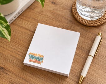 Funny Sticky Notes for Work | Monday Problem | Sarcastic Office Notepad | Coworker Gift | Work Bestie Desk Gift | Funny Stationery