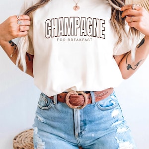 Funny Champagne Brunch Shirt | Champagne Club Tee | Comfort Colors Bachelorette Party Shirt | Girls Trip | Roommate Gift | Bridesmaid Shirts