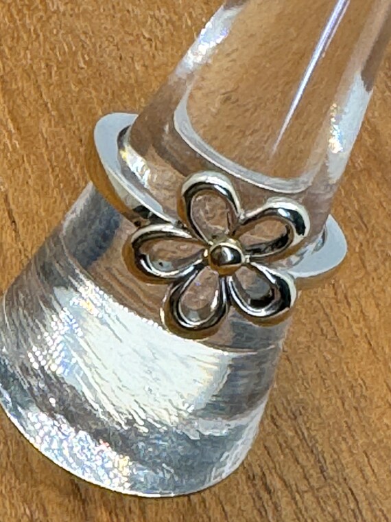 Open Petal - 14K White Gold - accented w/Yellow Go