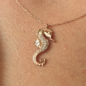 Seahorse Necklace, 925 Sterling Silver Seahorse, Seahorse Jewelry,  Animal Necklace, Ocean Inspired, Dainty Seahorse, Gift For Her