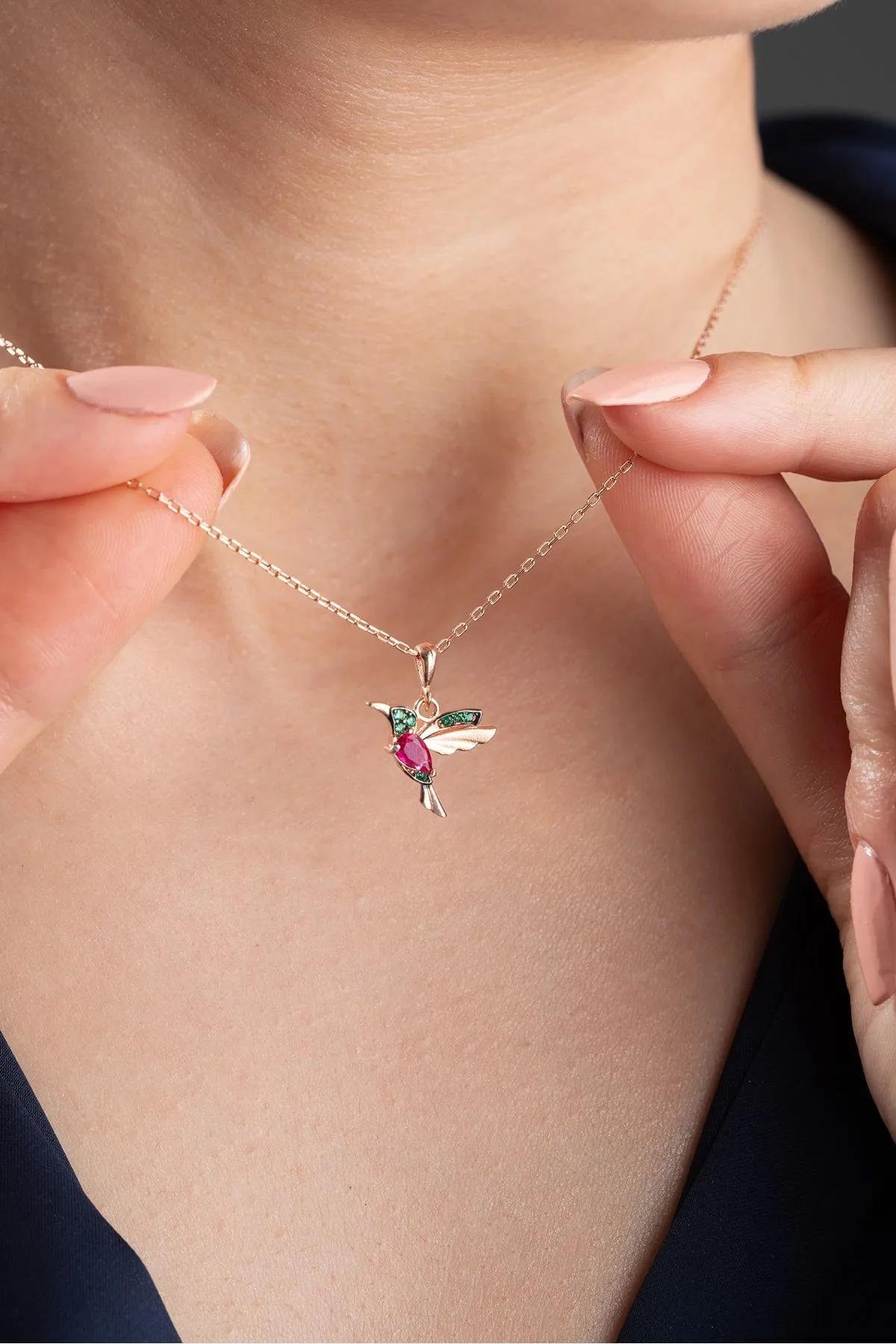 Collana con colibrì in argento sterling - un regalo perfetto - piomba e vola - Italia