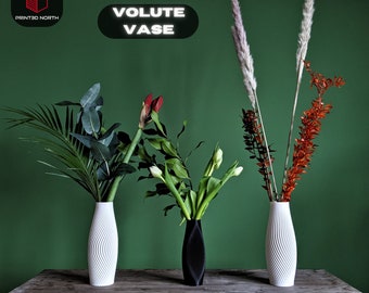 Modern "Volute" Vase: Minimalist Home Decor Accent Piece
