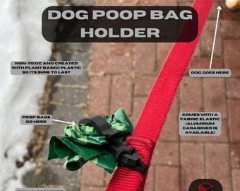 Pup Poop Partner, Dog Poop Bag Holder, Dog Accessory, Gift for a Dog Owner, Personalized Leash Accessory