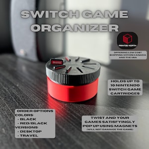 Nintendo Switch ゲームカートリッジオーガナイザー - ビデオゲーム収納ケース & ゲーマー向けギフト、ポータブル Switcher ホルダー、耐久性のある旅行用ゲームボックス