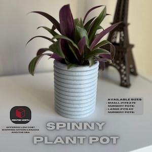 Spinning Plant Pot, Indoor Planter, Houseplant Pot, Planter with Drainage Holes, Indoor Plant Display, Home Garden Decor