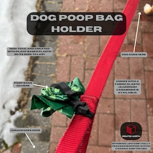Pup Poop Partner, Dog Poop Bag Holder, Dog Accessory, Gift for a Dog Owner, Personalized Leash Accessory