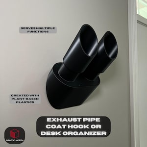Exhaust Pipe Coat Hook, Exhaust Tip Hook Desktop Exhaust Organizer, Exhaust Jacket Hook, Automotive Decor