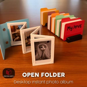Open Folder Photo Album: Desktop Instant Photo Organizer Display