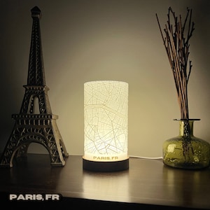 Stadtplan-Lampe, Genaue Kartendaten-Lampe, Nachttischlampe, Geschenk für einen Reisenden
